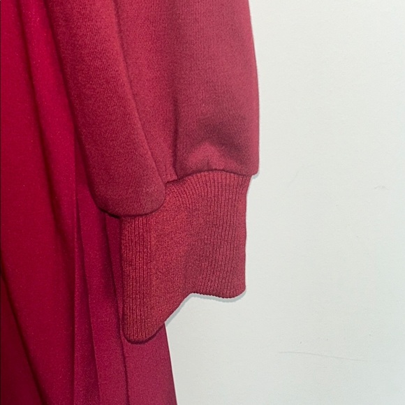 35.  NWT Ugerlov Burgundy Ruffled Tiered Dress size L - Picture 5 of 8